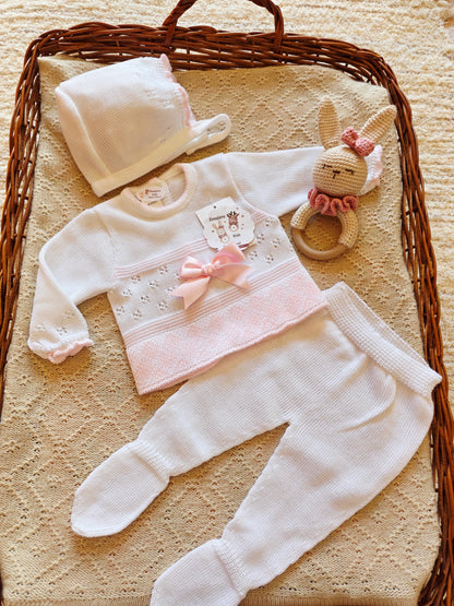 Conjunto Hilo 3213 Blanco Rosa