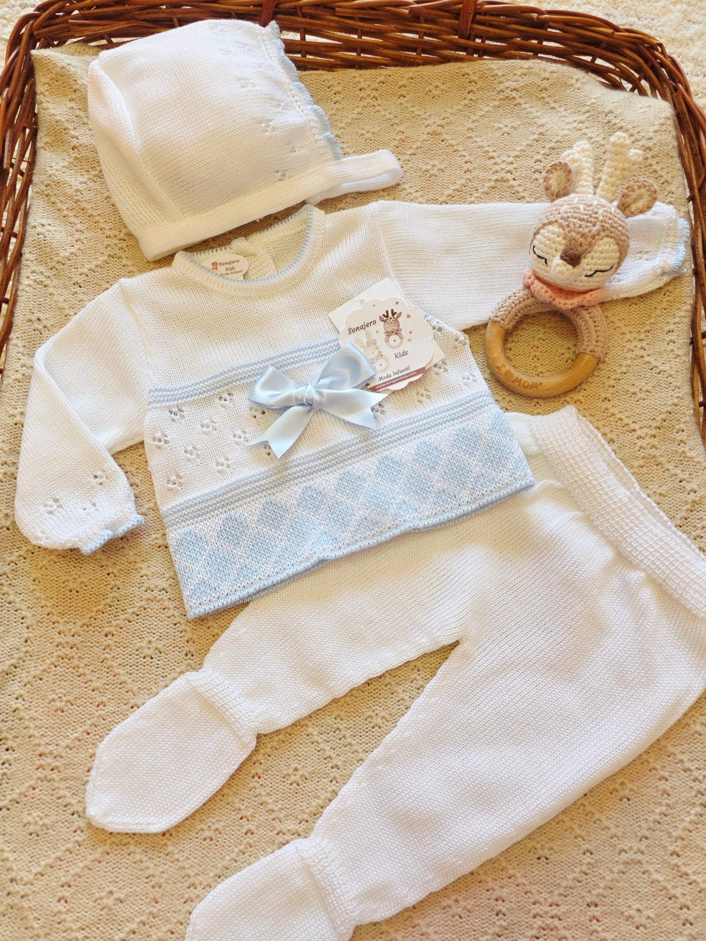 Conjunto Hilo 3213 Blanco Celeste