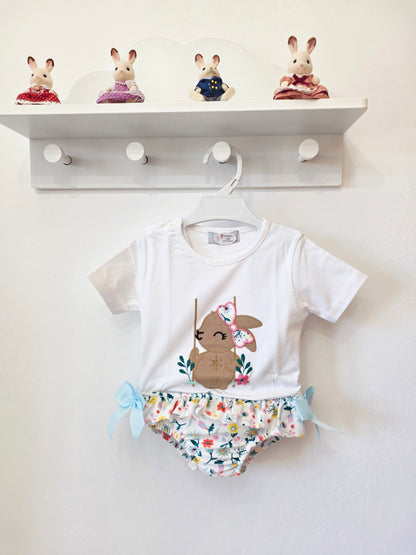 Conjunto Niña Baño Conejo