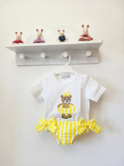 Conjunto Niña Baño Oso Verano