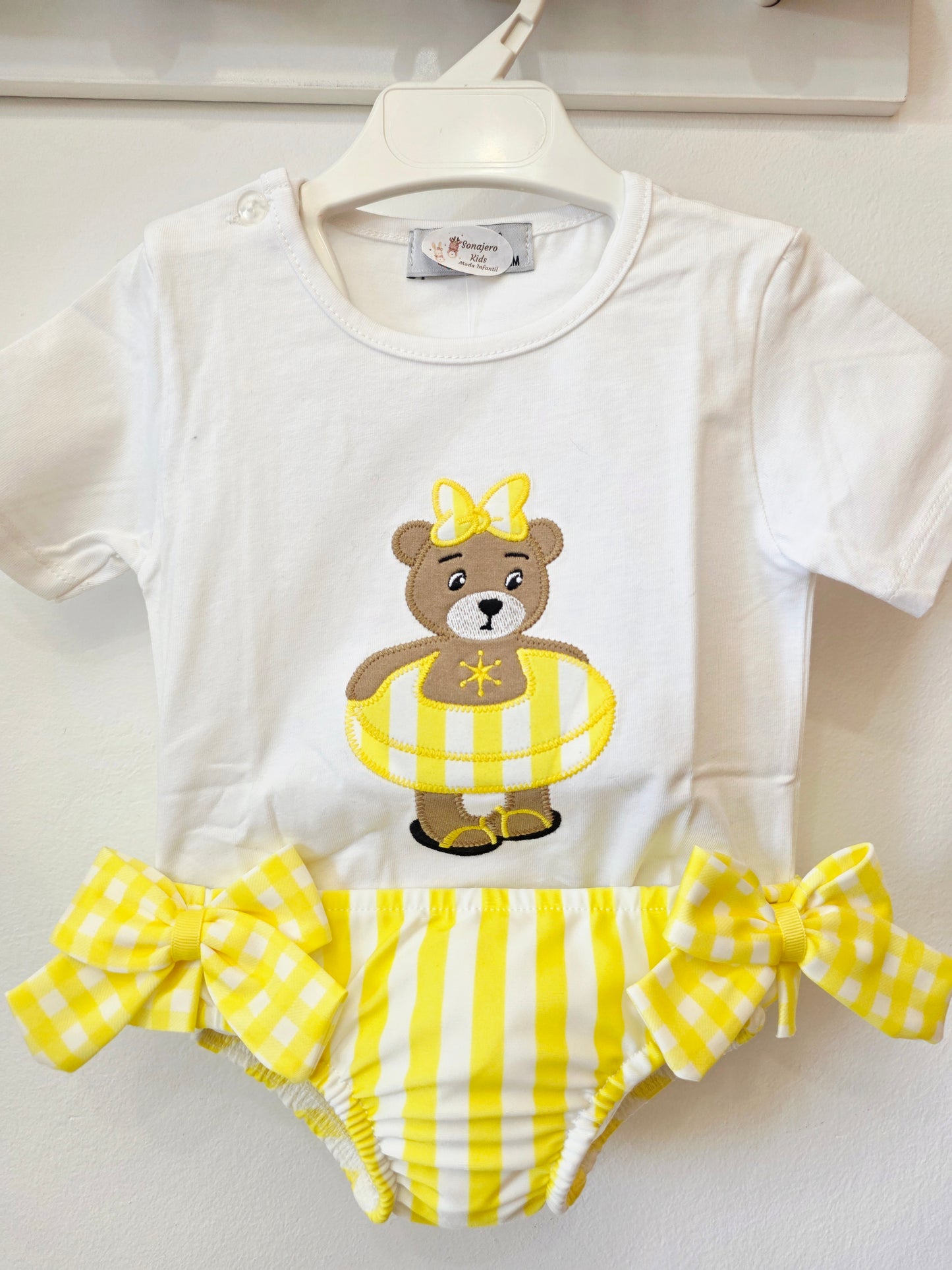 Conjunto Niña Baño Oso Verano