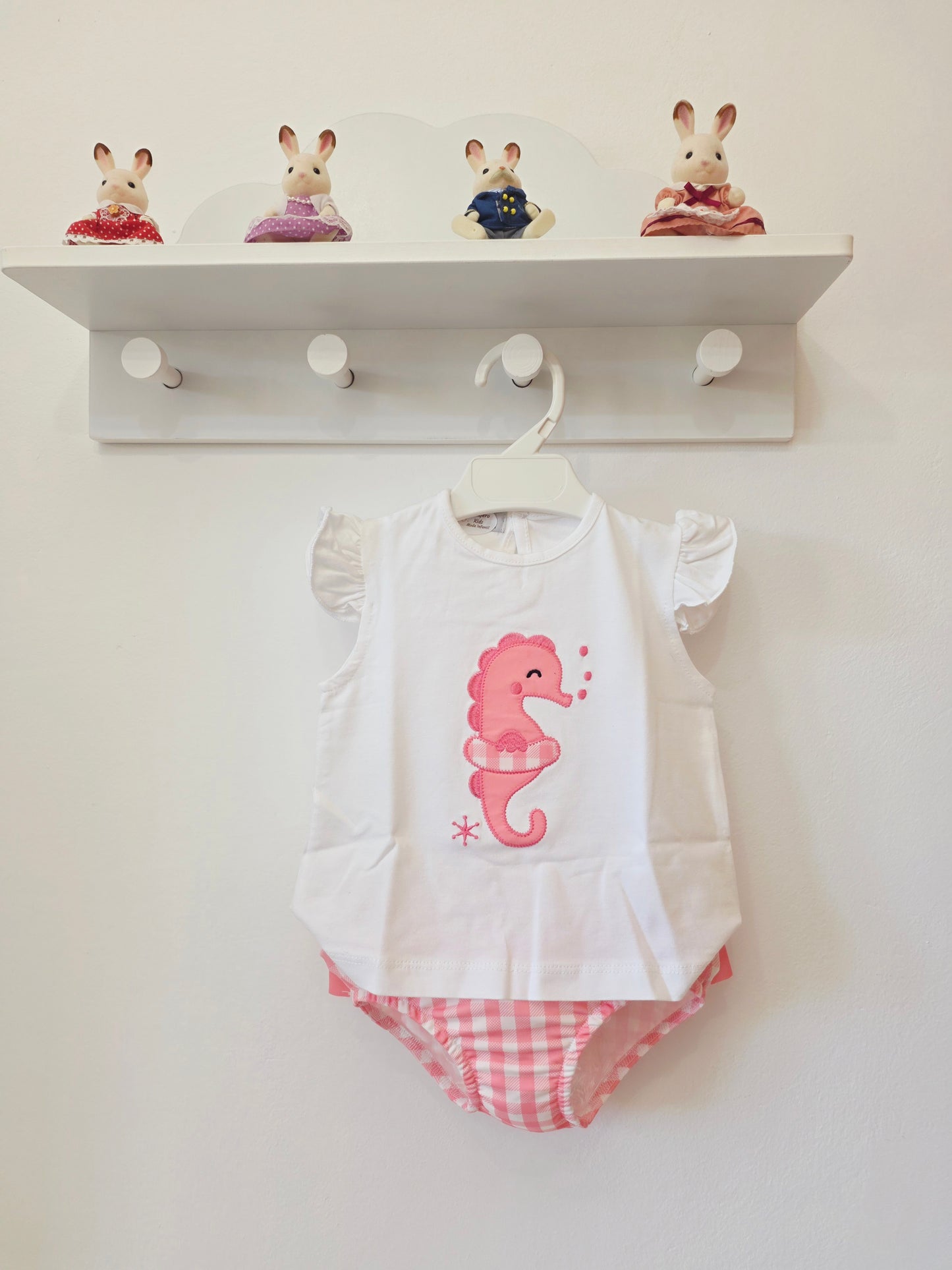 Conjunto Niña Baño Caballito Mar