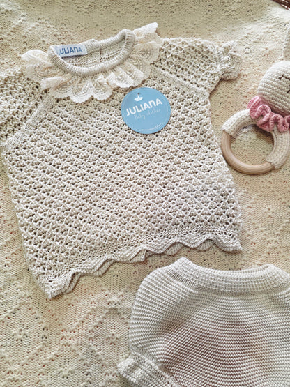 Conjunto Hilo 26059 Crema