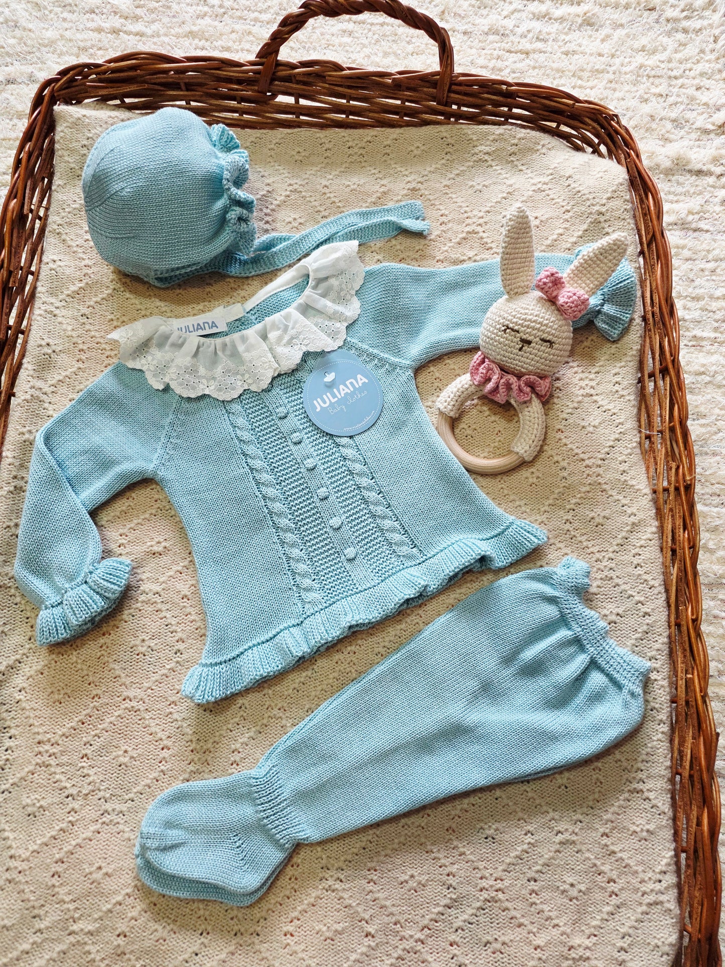 Conjunto 3p Hilo 26034 Verde Agua