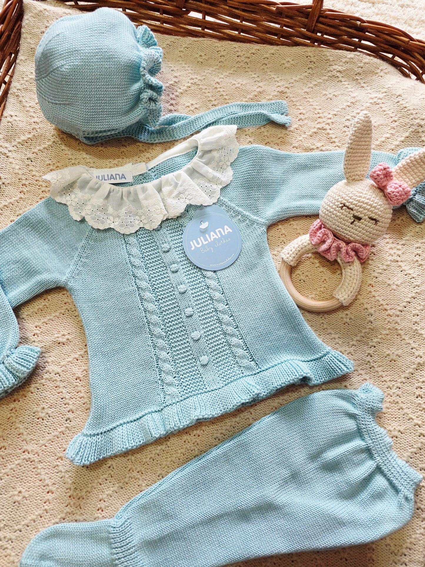 Conjunto 3p Hilo 26034 Verde Agua