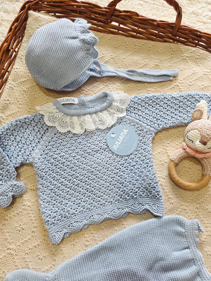 Conjunto 3p Hilo 26040 Azul Pastel