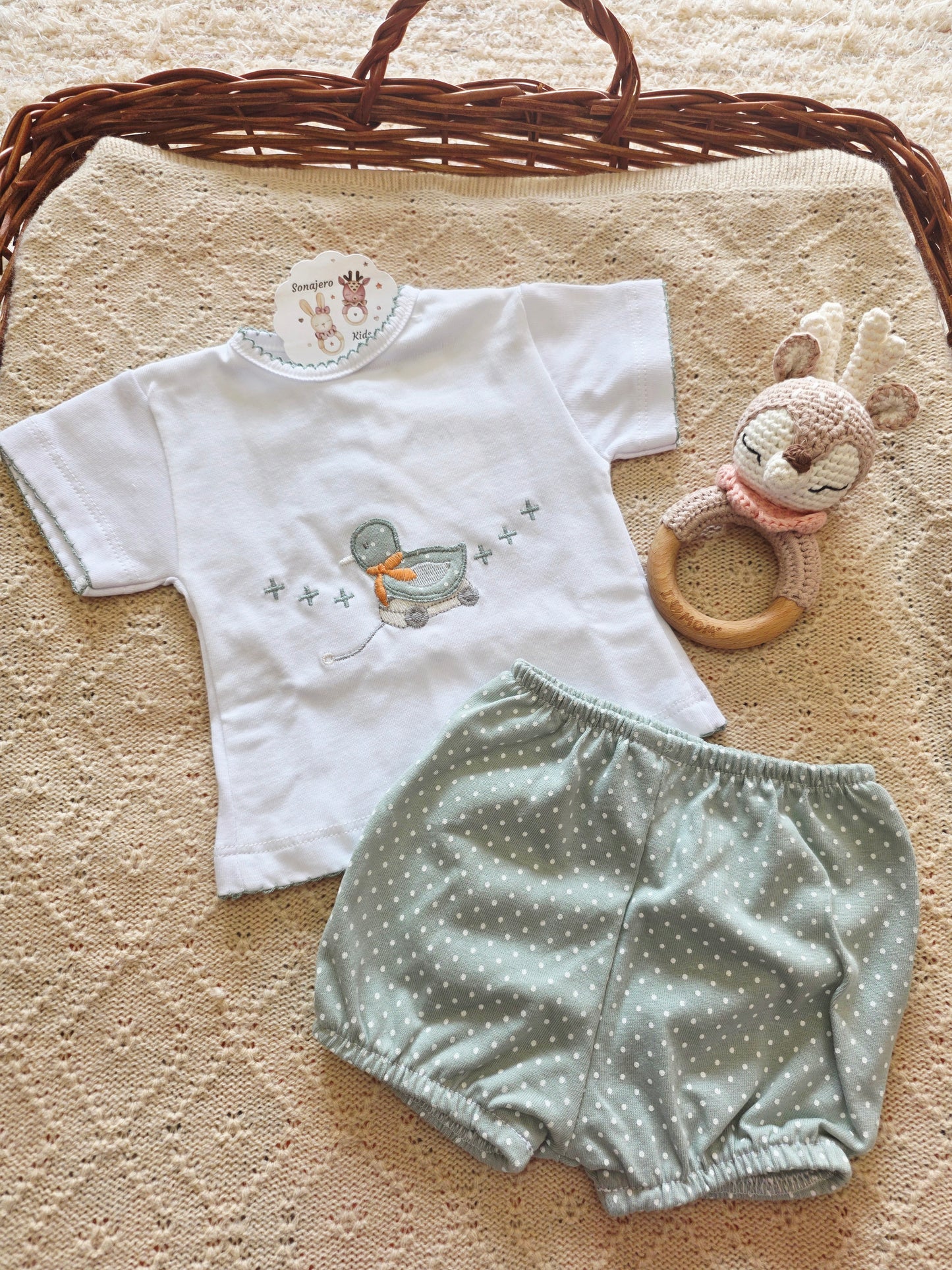 Conjunto Bebe Niño Cua Verde