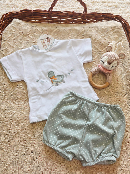 Conjunto Bebe Niño Cua Verde