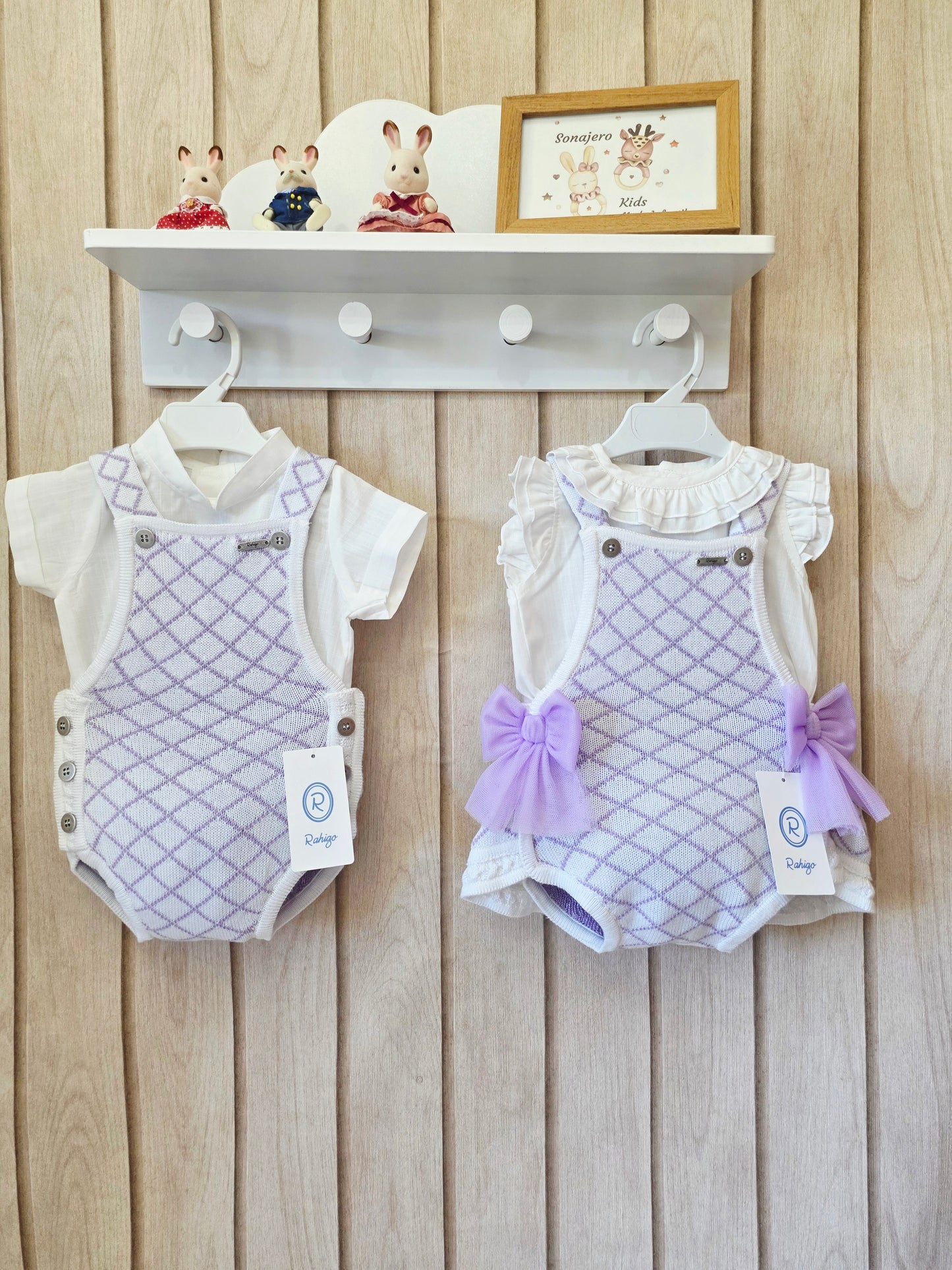 Conjunto Ranita Blanco Lila
