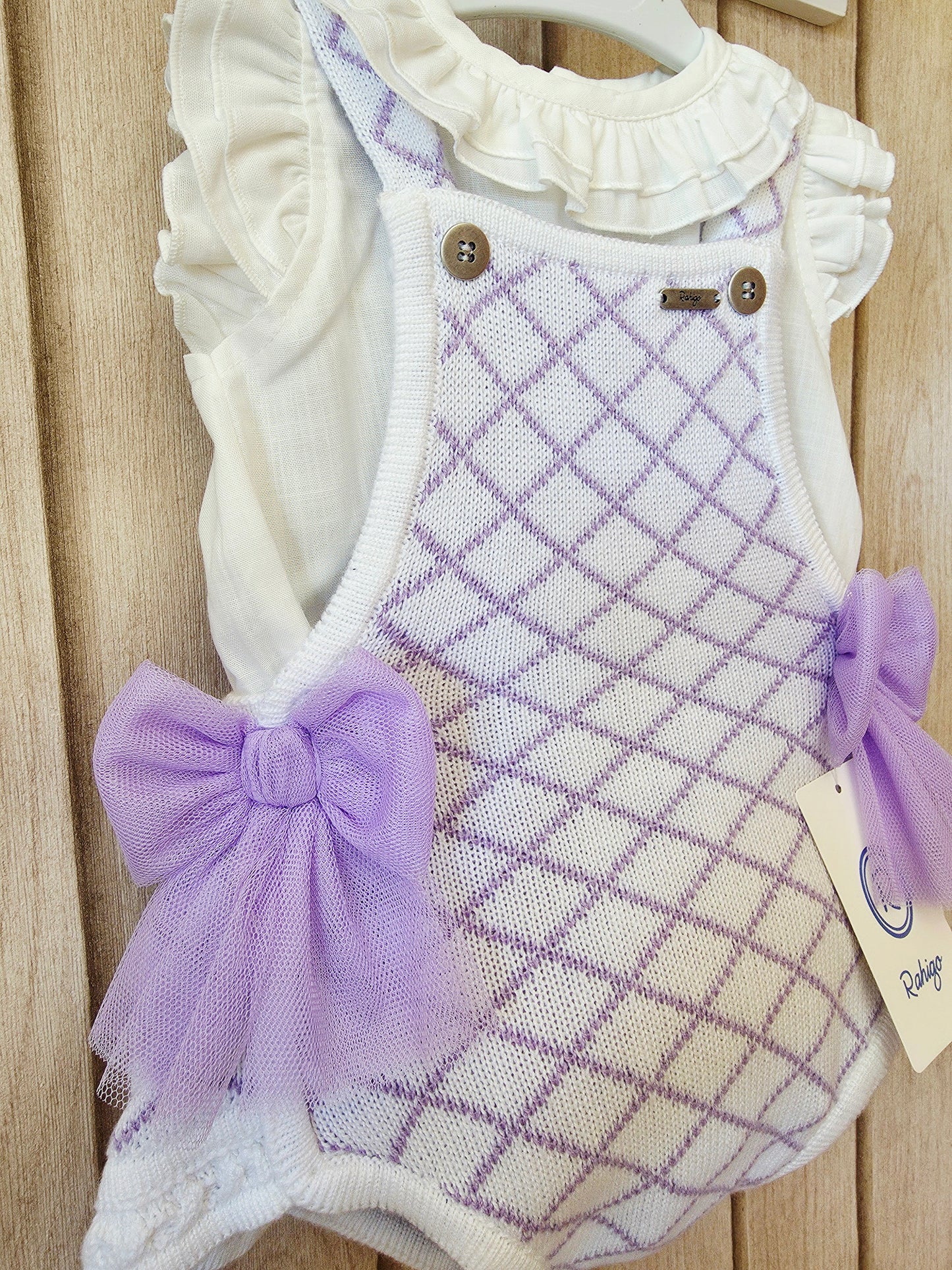 Conjunto Ranita Blanco Lila