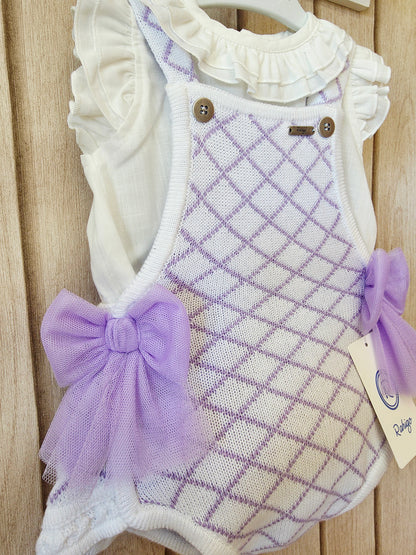 Conjunto Ranita Blanco Lila