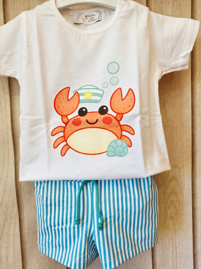 Conjunto Baño Niño Cangrejo