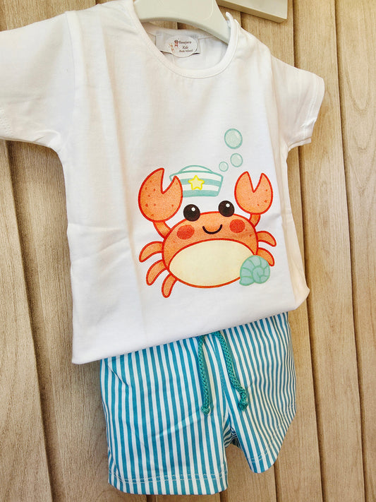 Conjunto Baño Niño Cangrejo