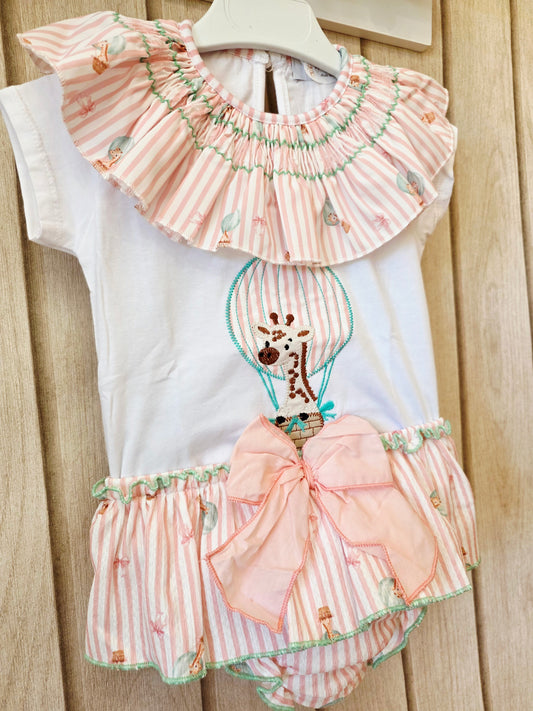 Conjunto Niña Jirafa Globos