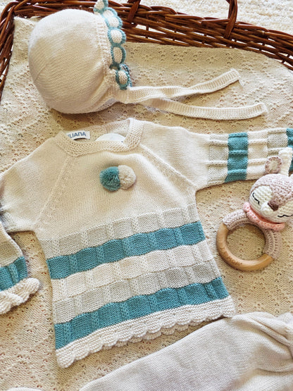 Conjunto 26556 Beige Verde 3 Piezas