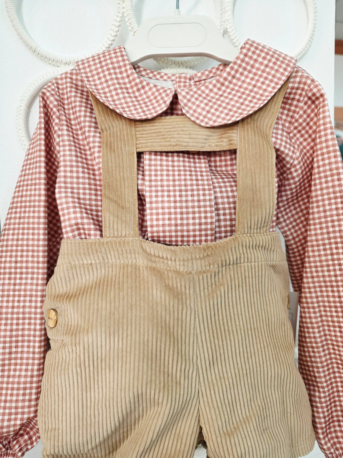 Conjunto  Peto Niño Tartan