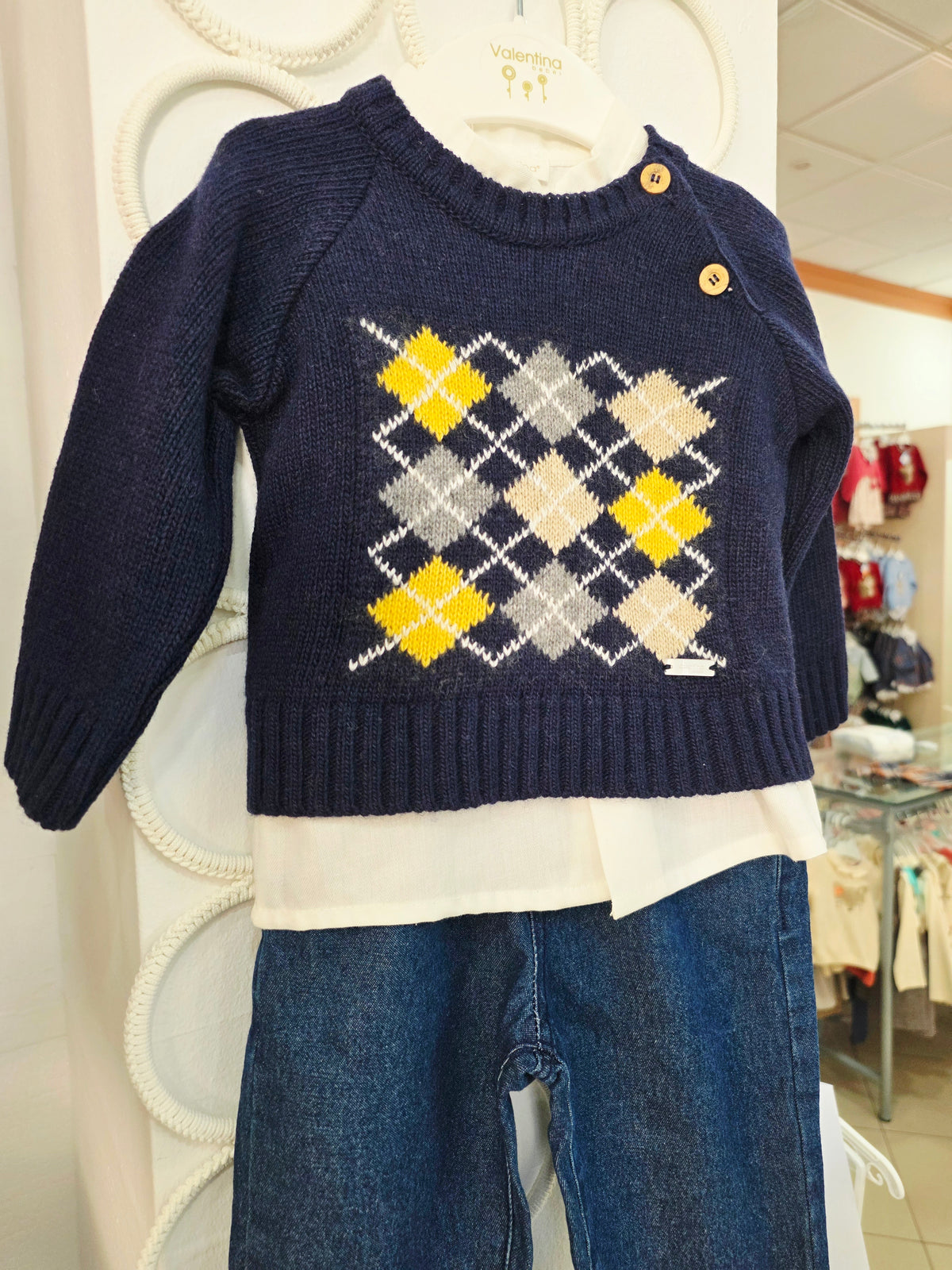 Conjunto 3P Niño Rombos Jersey Valentina