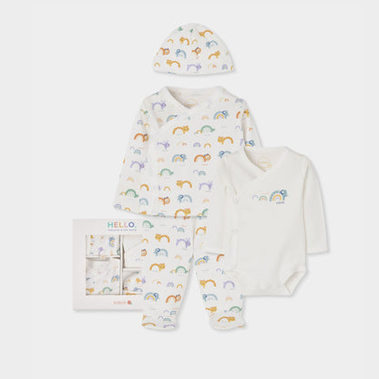 Set Recién Nacido 4 Piezas Boboli | Regalo Canastilla Bebé | Sonajero Kids