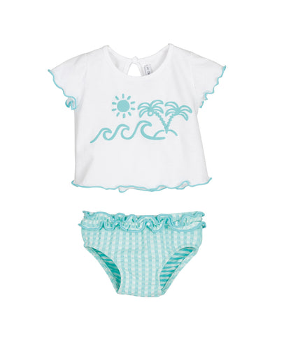 Conjunto Niña Baño Vichy