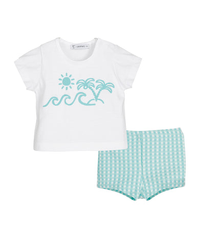 Conjunto Niño Baño Vichy