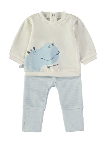 Conjunto Dino Celeste Pie