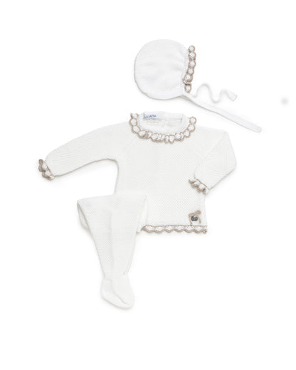 Conjunto Hilo 26028 Blanco Beig