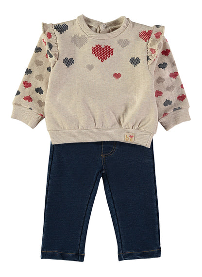 Conjunto Corazones Espiga
