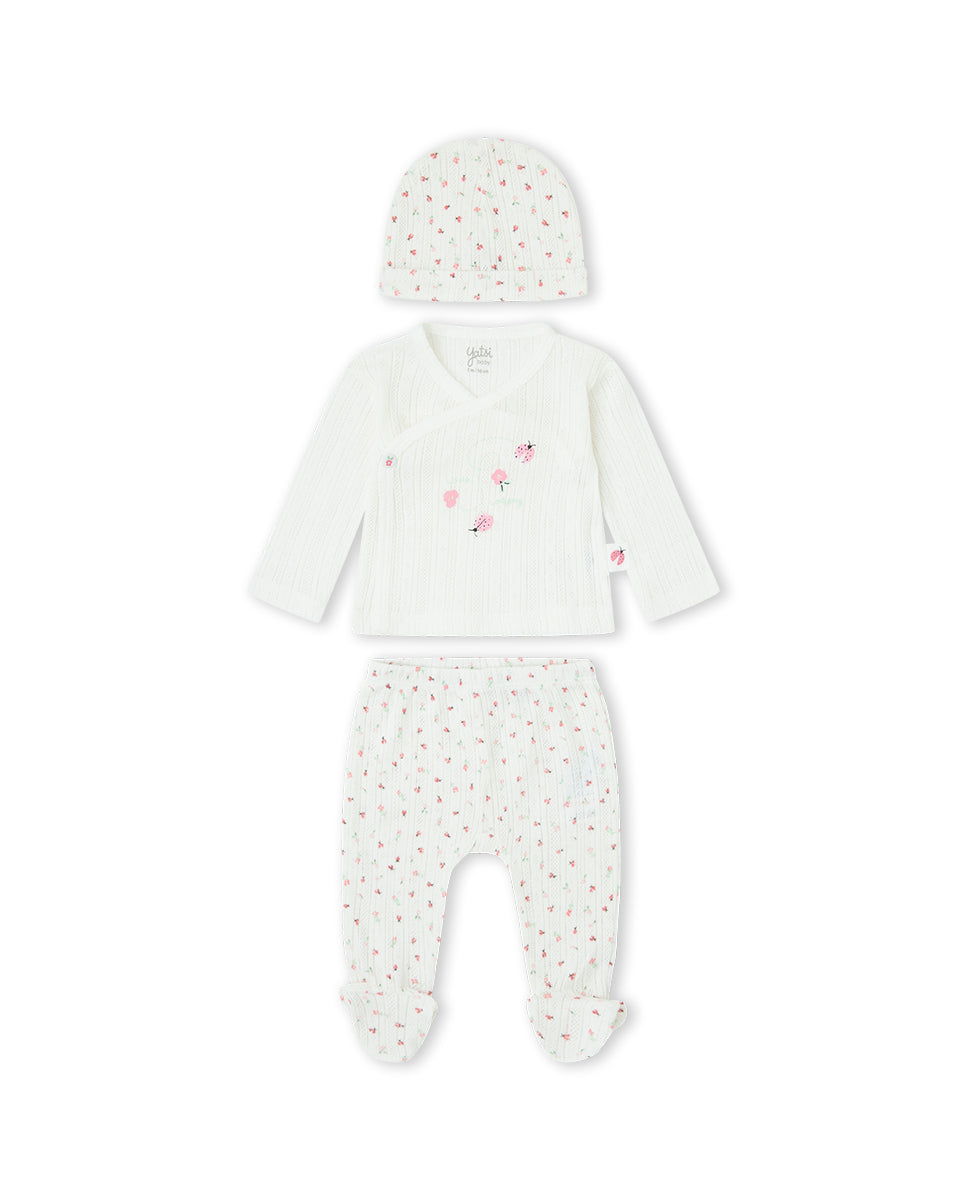Conjunto 3 piezas Mariquita Rosa