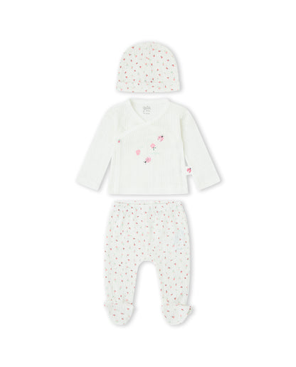 Conjunto 3 piezas Mariquita Rosa