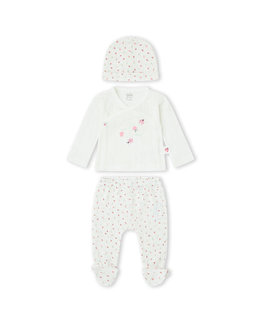Conjunto 3 piezas Mariquita Rosa
