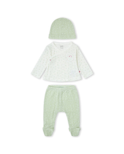 Conjunto 3 piezas Mariquita verde