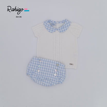 Conjunto Rahigo Blanco Celeste