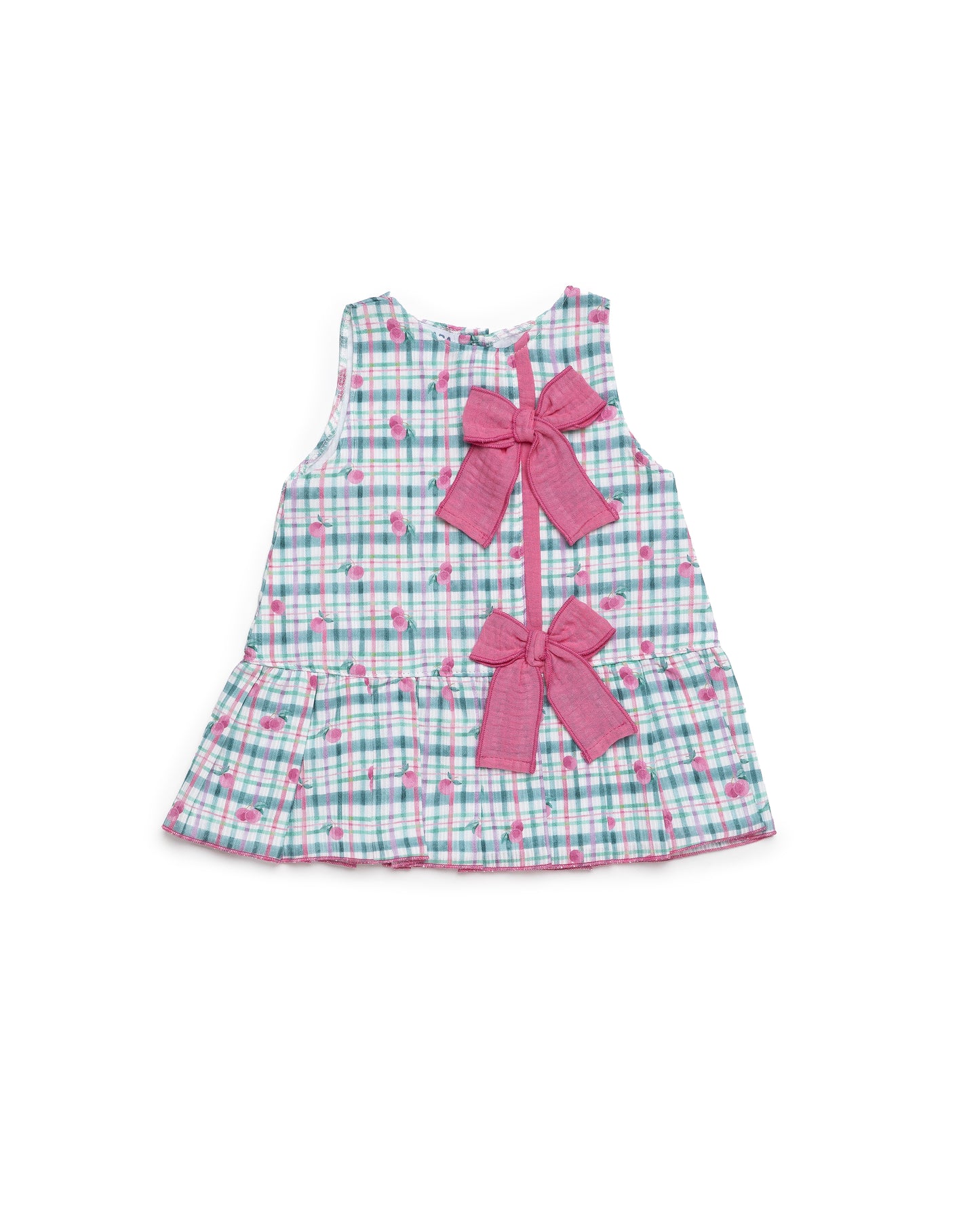 Vestido Entalle Alto Fresa Flores