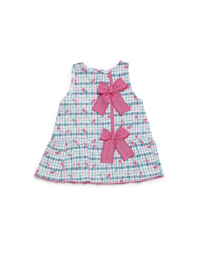 Vestido Entalle Alto Fresa Flores