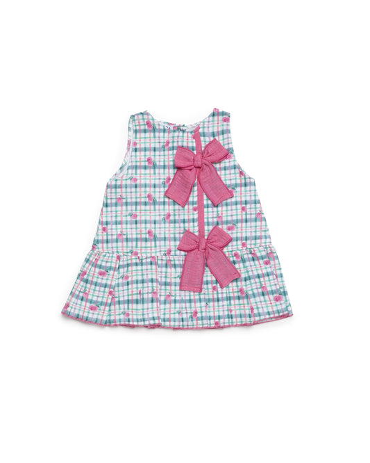 Vestido Entalle Alto Fresa Flores