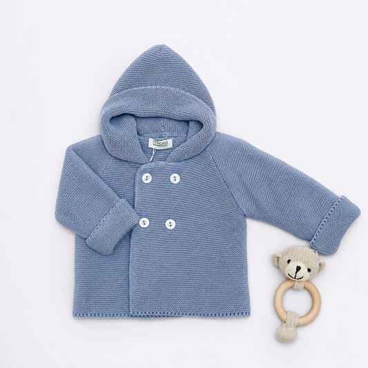 Chaquetón de Punto con Capucha Bruma| Pangasa Baby | Sonajeero kids