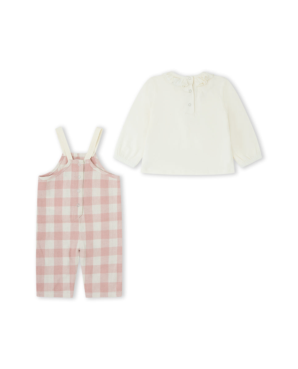 Conjunto Peto Vichy Rosa