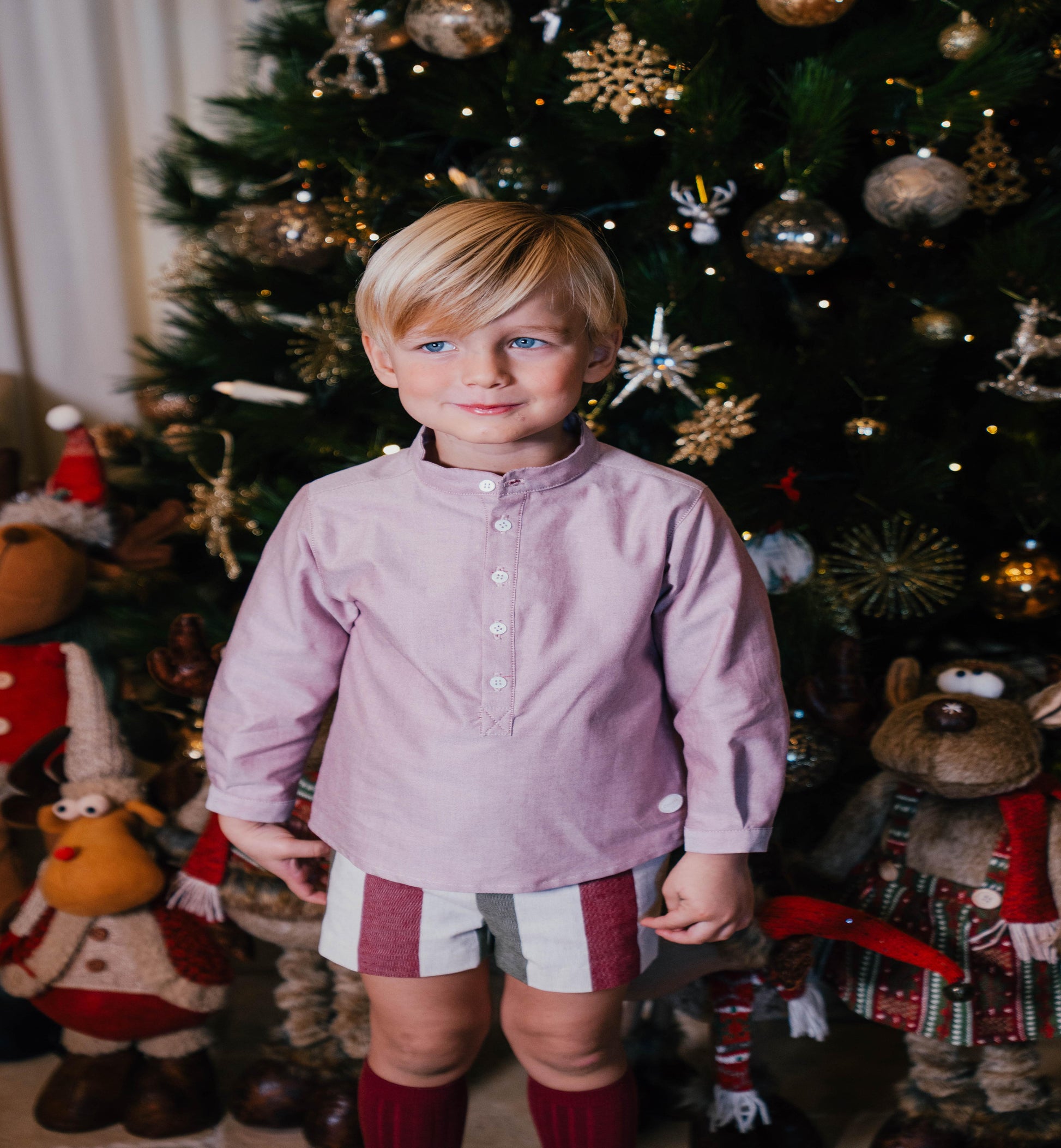 Conjunto Niños Camisa Rosa y Pantalón Rayas Cocote | Sonajero Kids