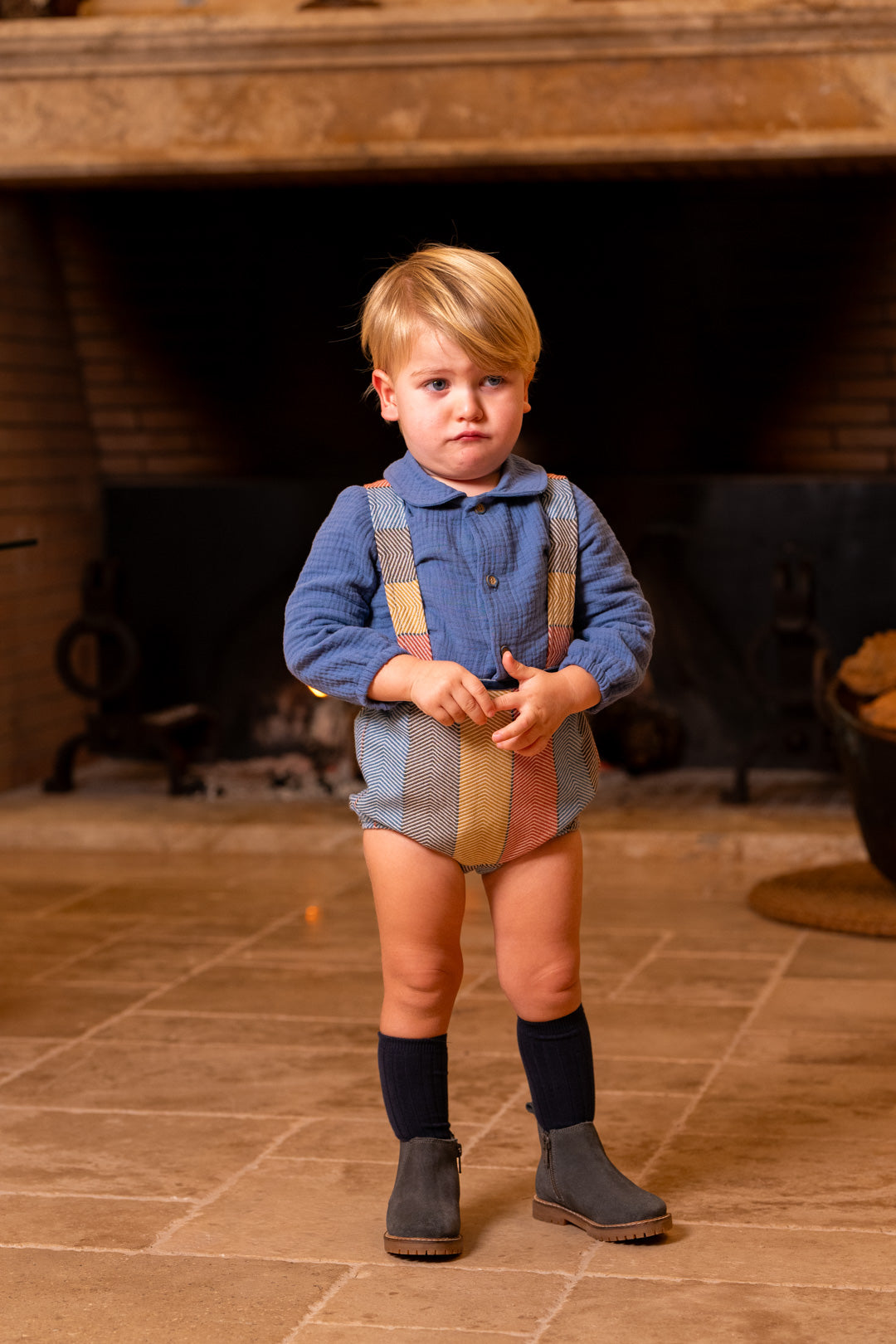 Conjunto Bebé Niño Camisa Azul y Ranita Espiga | Cocote | Sonajero Kids