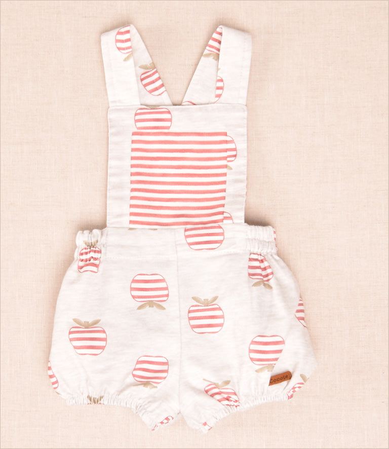 Conjunto Peto Manzanas Rayas Niño