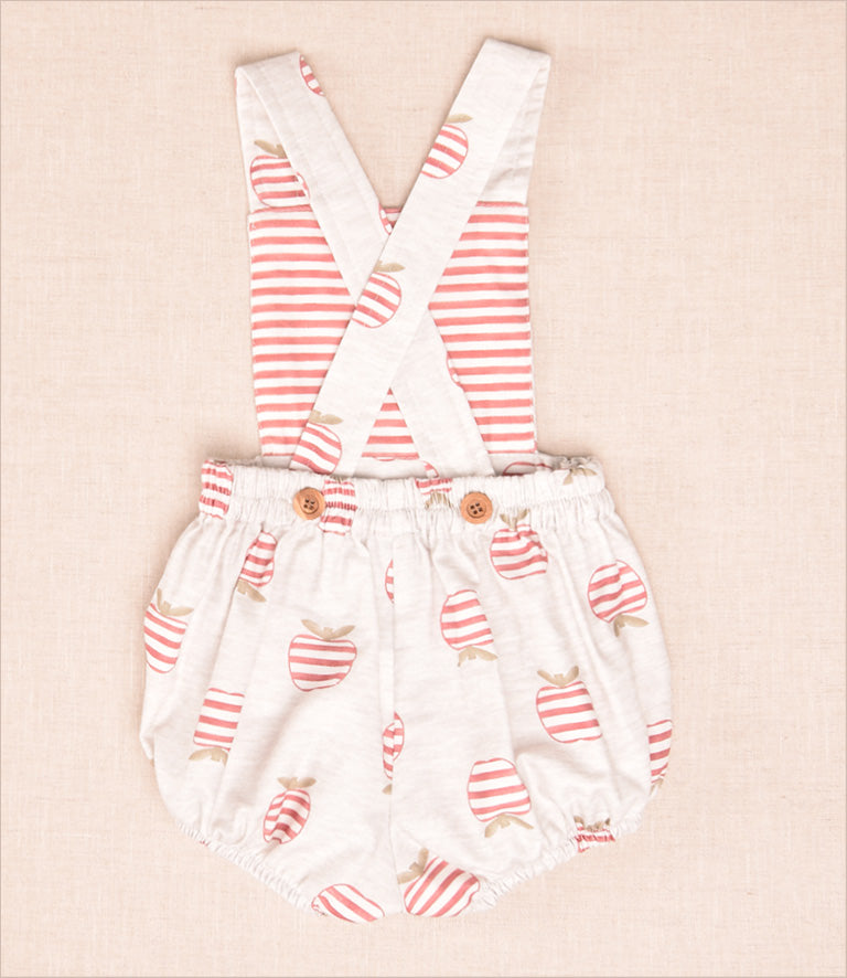 Conjunto Peto Manzanas Rayas Niño