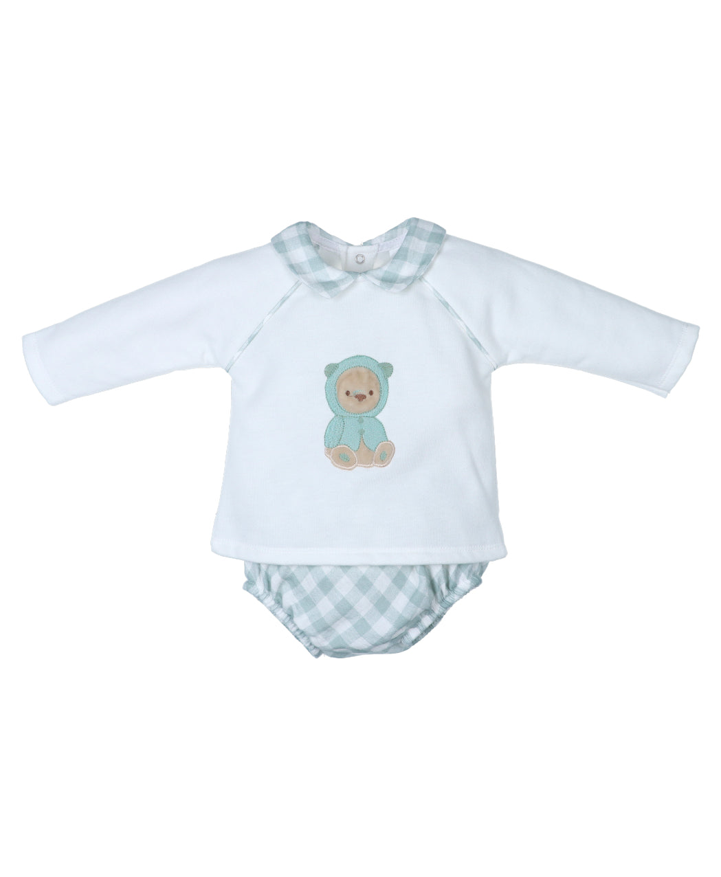 Conjunto Pololo Niño Osito Menta