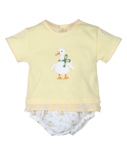 Conjunto Niño Pato Ilustrado