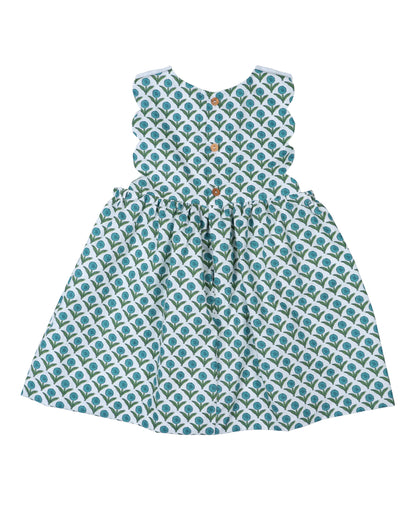 Vestido Algodon Azul