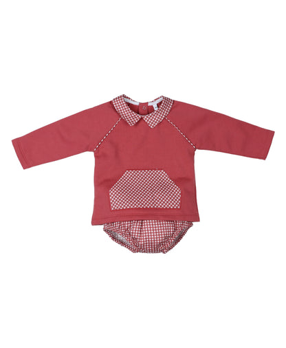 Conjunto Pololo Cereza Vichy