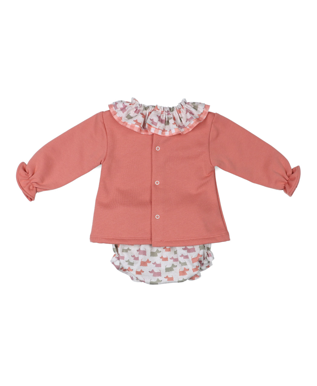 Conjunto Pololo Dog Coral Niña