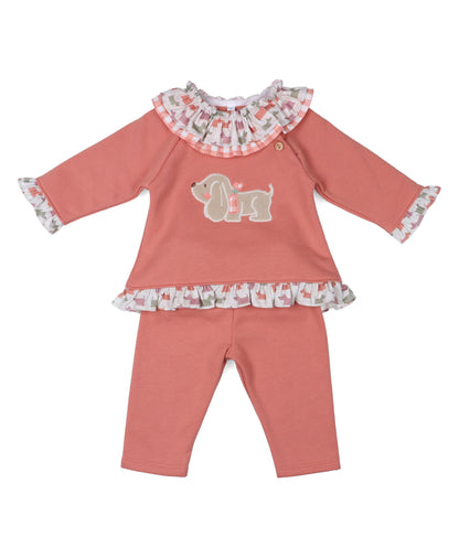 Conjunto Pantalon Dog Coral