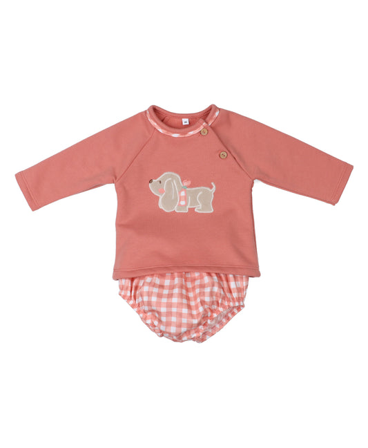 Conjunto Pololo Dog Coral