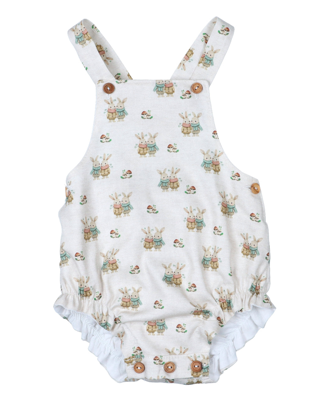 Ranita Bebé Conejitos del Bosque con Volantes | Moda Infantil | Sonajero Kids