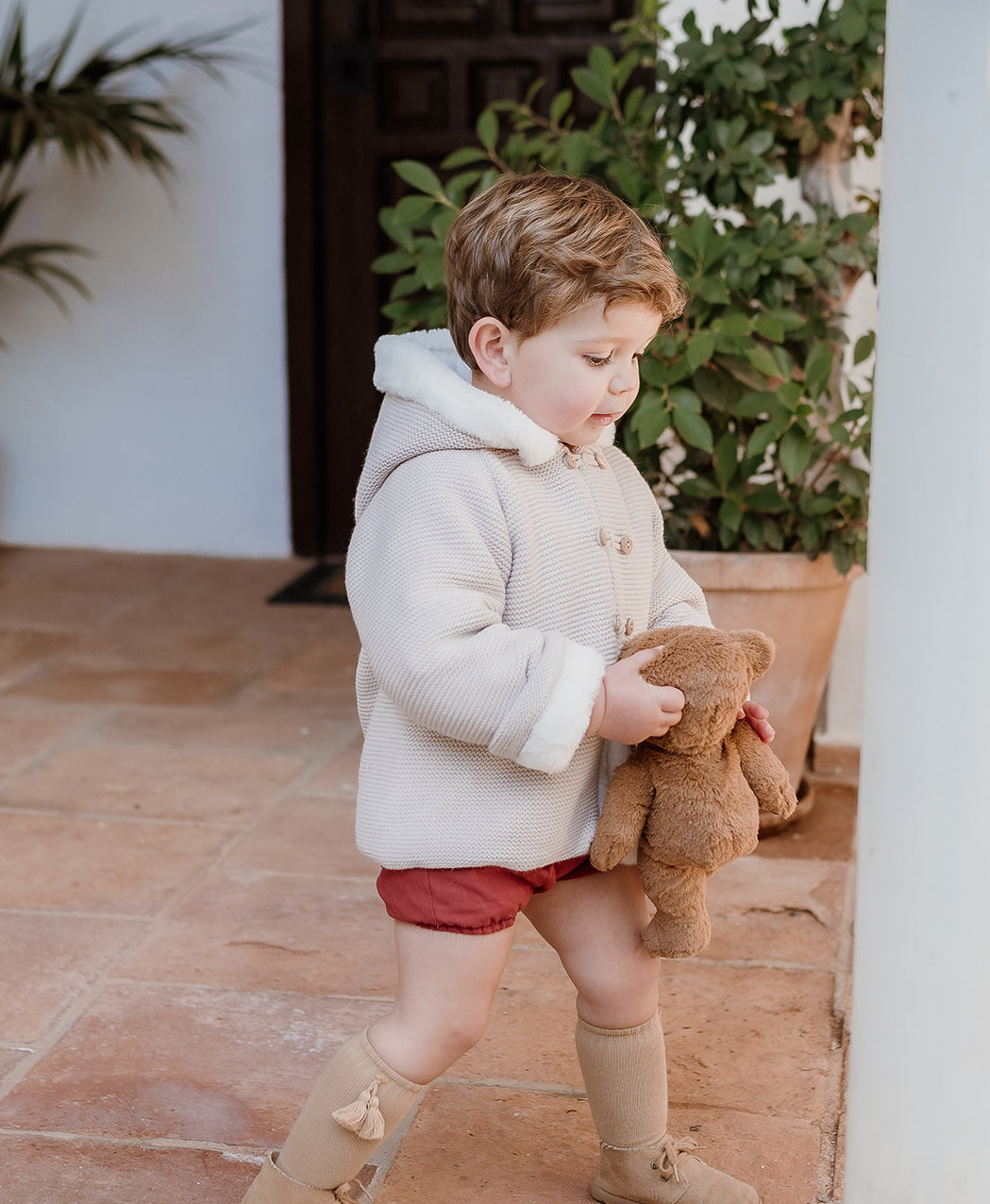 Abrigo de Punto Beige